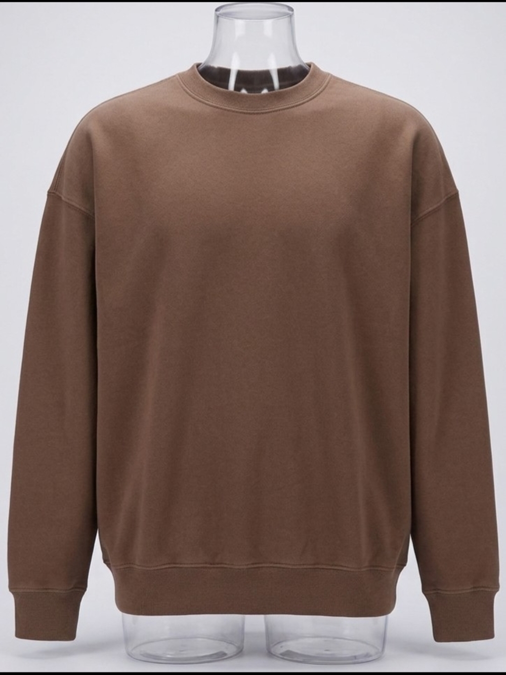 John Galt Mocha Brown Oversized BOYFRIEND Sweatshirt WITH POCKETS